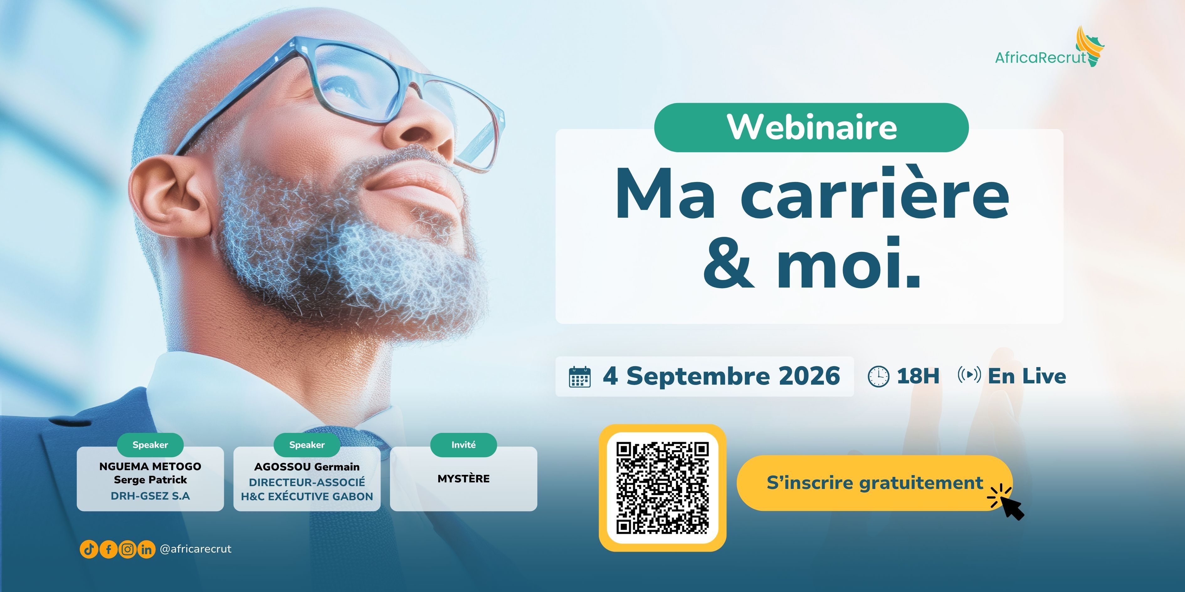 Affiche du webinaire AfricaRecrut du 4 septembre 2026